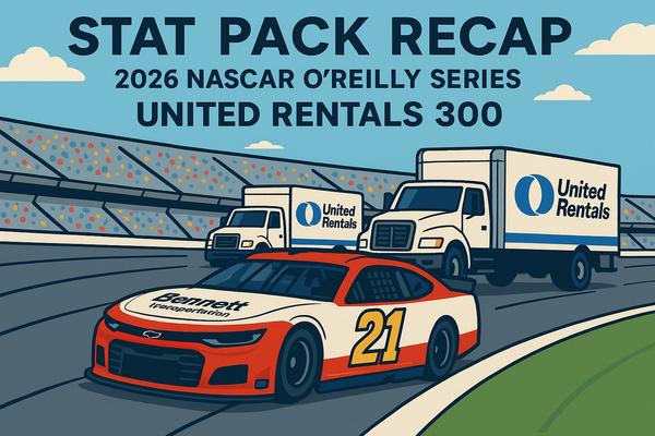 Stat Pack Recap: 2026 NASCAR O'Reilly Series United Rentals 300